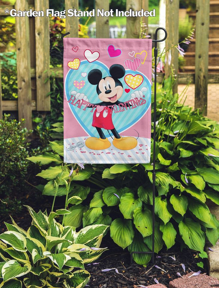 Disney, Mickey Happy Valentines Garden Flag