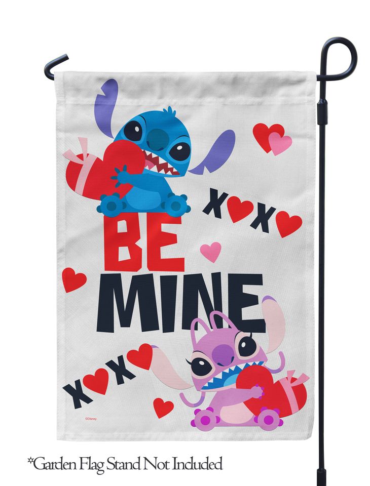 Disney, Disney Be Mine Stitch & Angel Garden Flag
