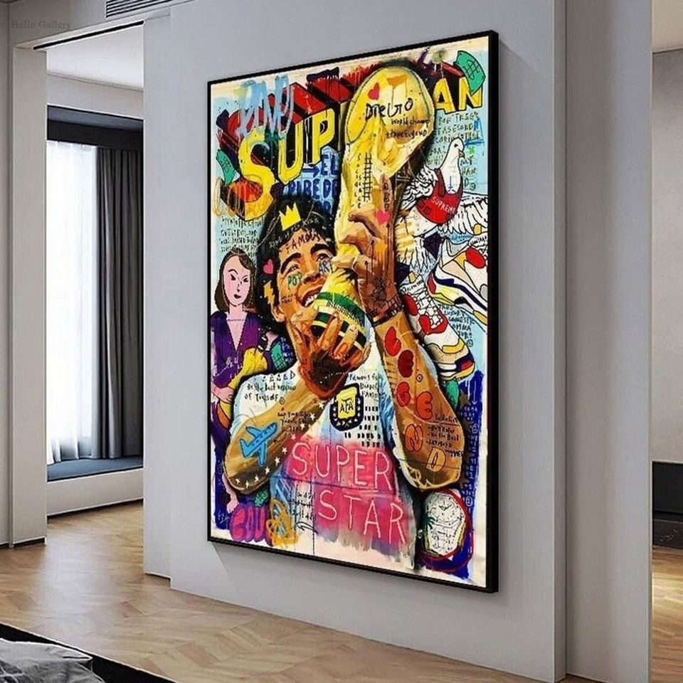 Banksy World Cup Super Star Football Graffiti Poster