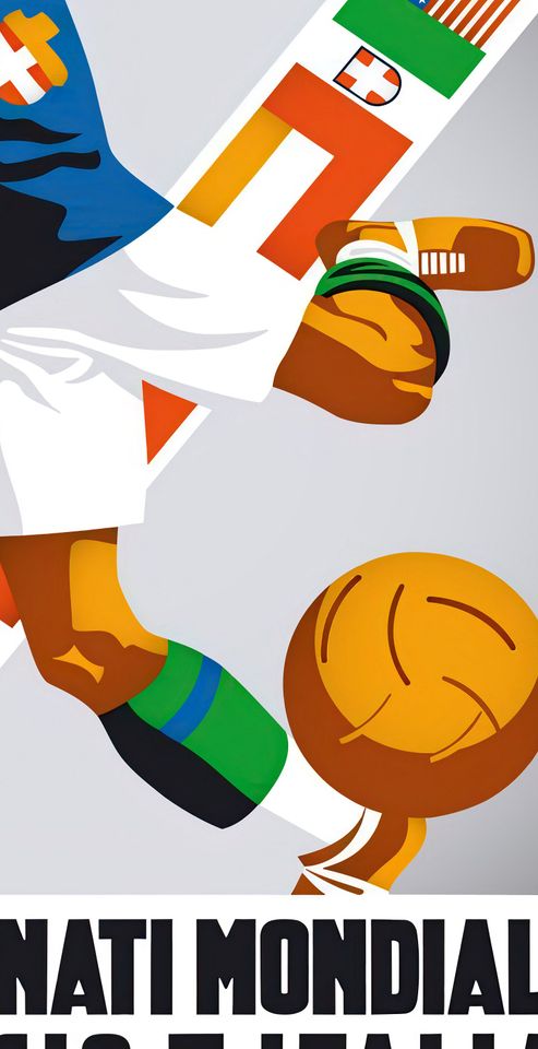 Italy 1934 Poster| FIFA World Cup Poster