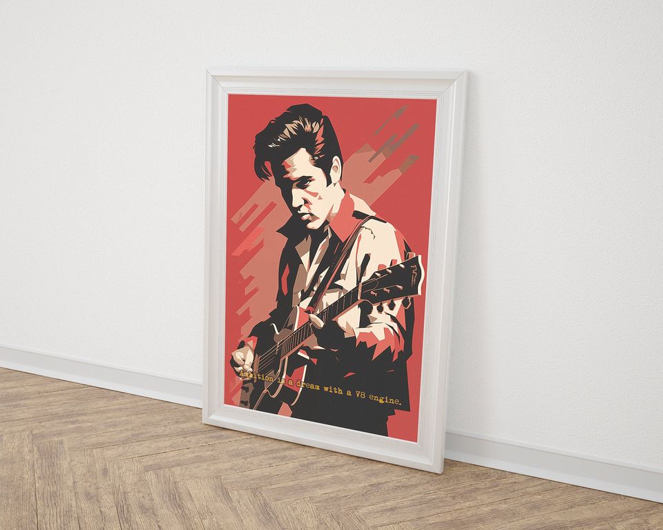 Elvis Presley Minimalist Poster - High-Quality Digital Art