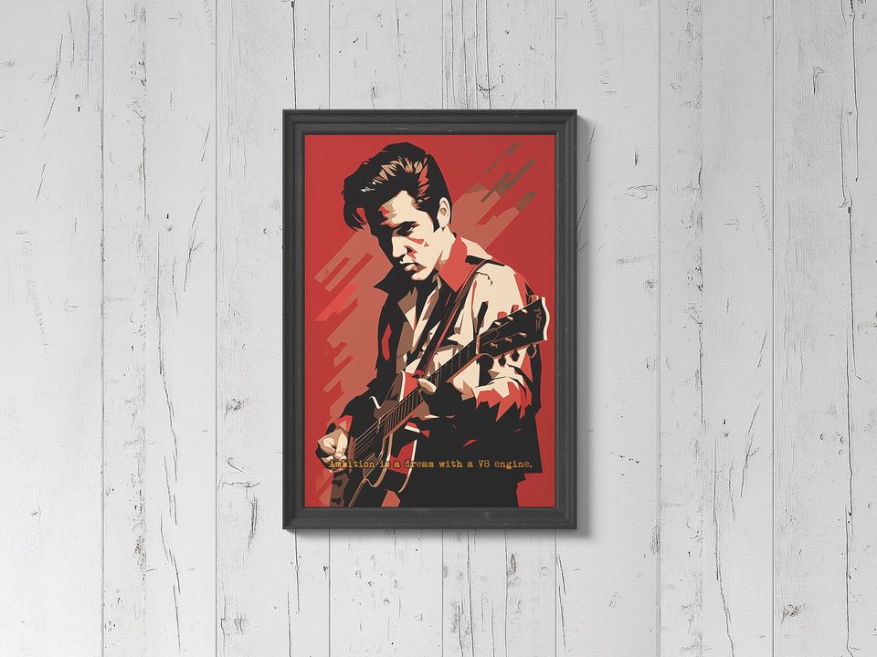 Elvis Presley Minimalist Poster - High-Quality Digital Art