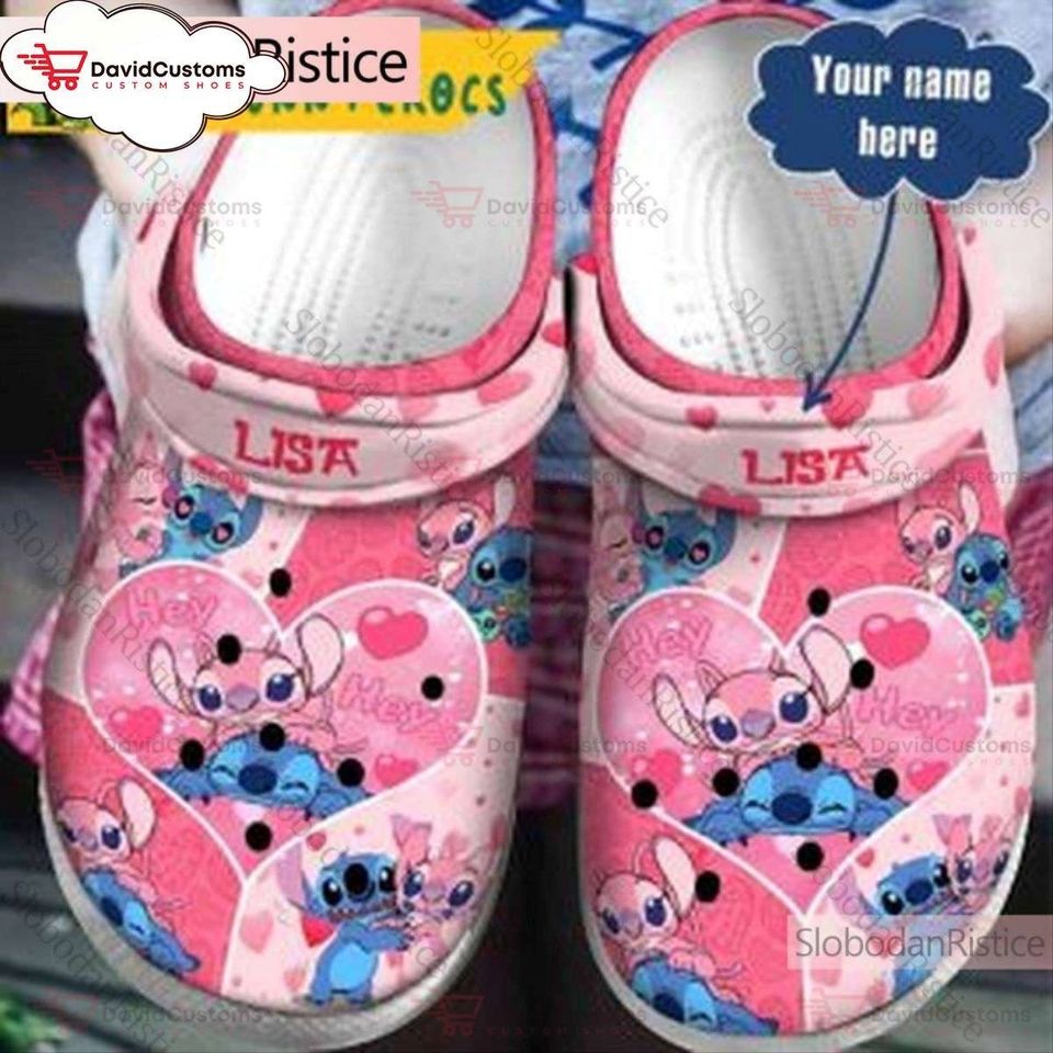 Disney Lilo Stitch Slip On Clogs Unique Personalized Custom Design, Personalized Clogs
