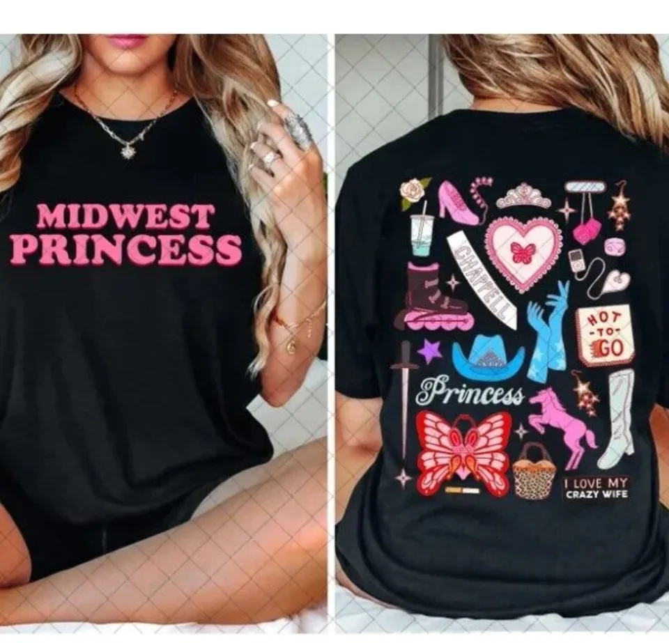 Chappell Roan T-Shirt, Chappell Roan Midwest Princess 2024 Tour Shirt