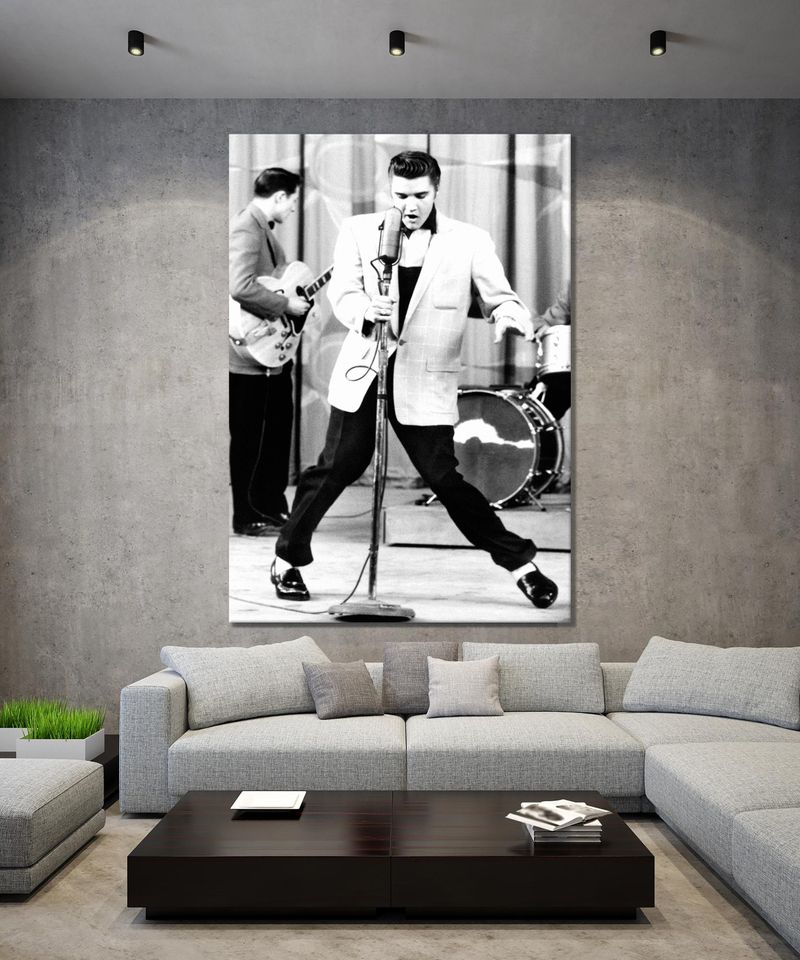 Elvis Presley  Rock and Roll Canvas Wall Art Print