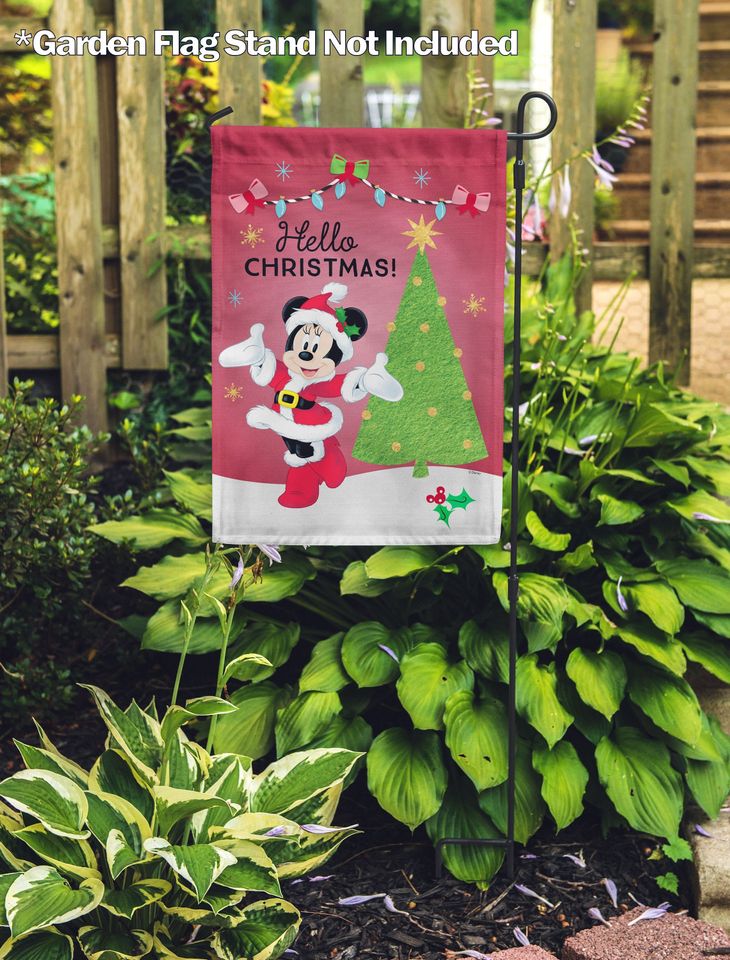 Disney Minnie Hello Christmas Garden Flag