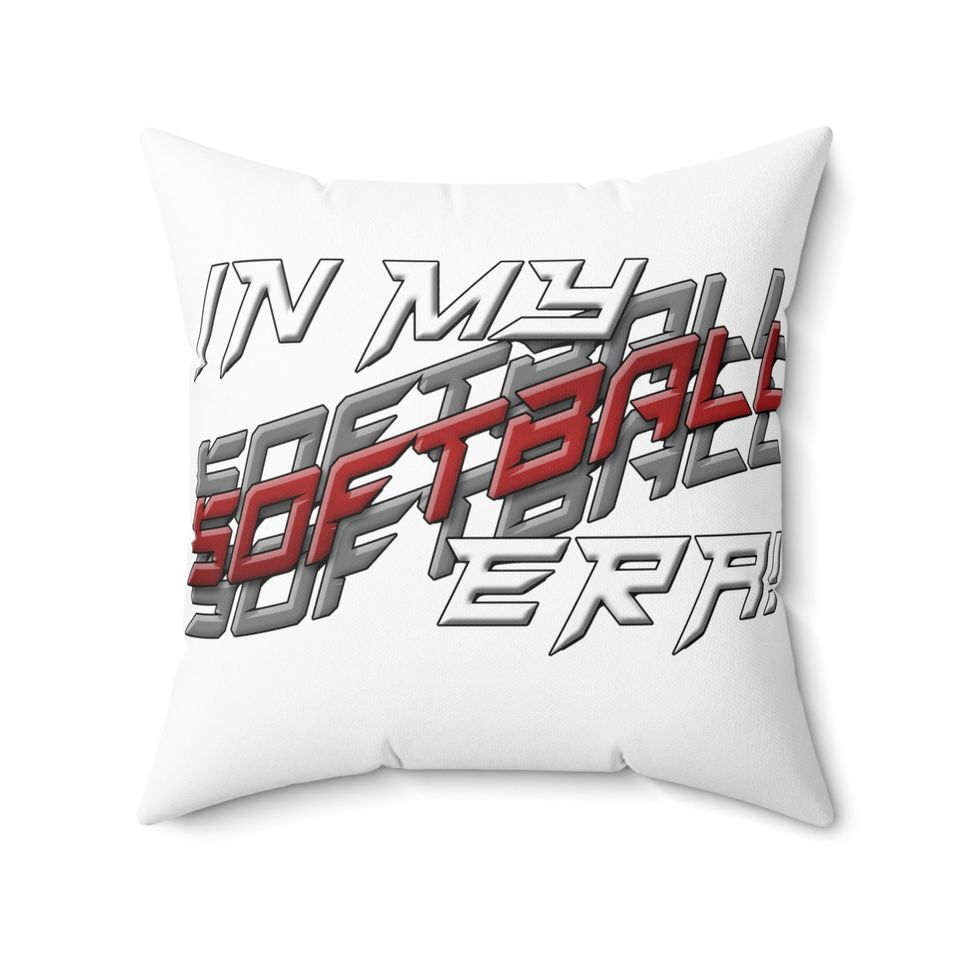 In My Softball Era Square Pillow