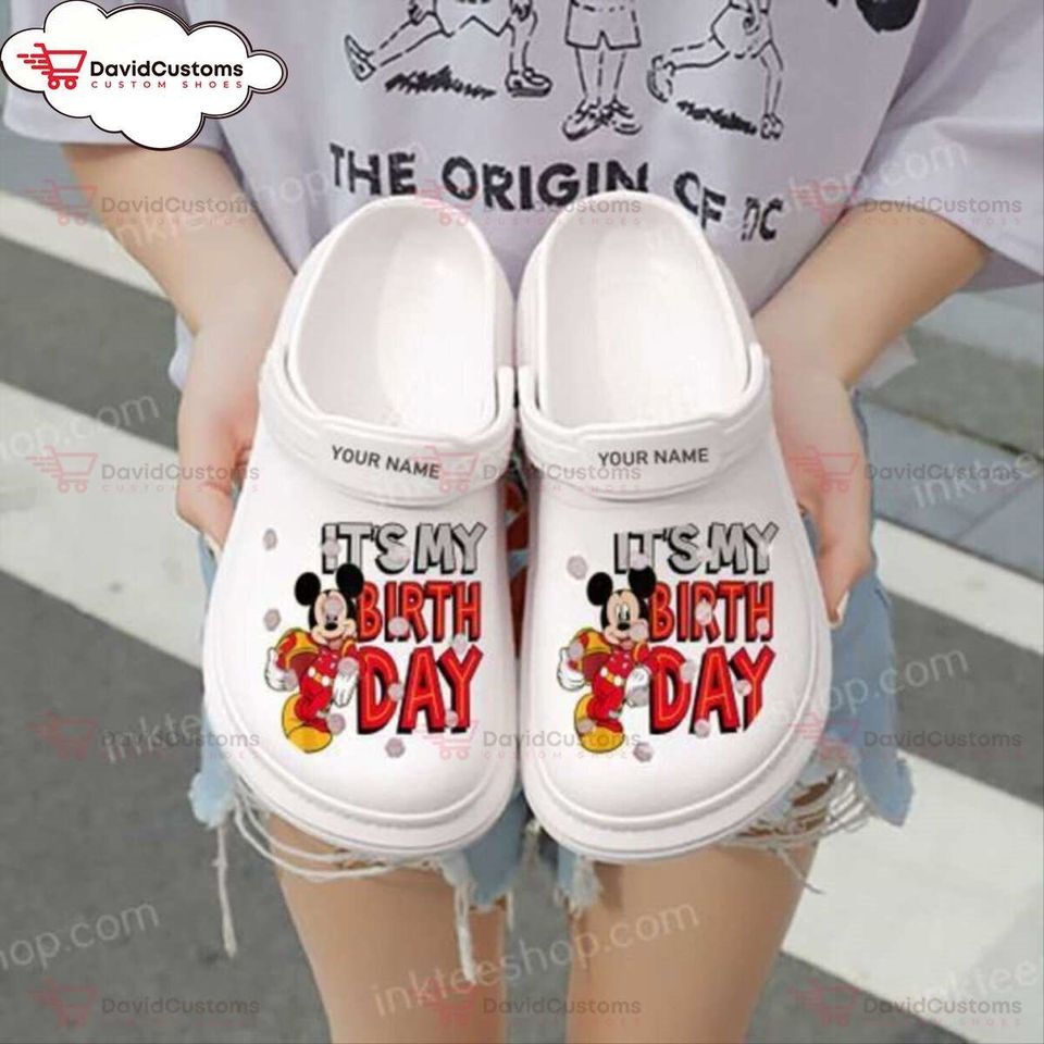 Disney Junior Birthday Mickey Birthday Cartoon Clogs, Disney Clogs, Birthday Gift