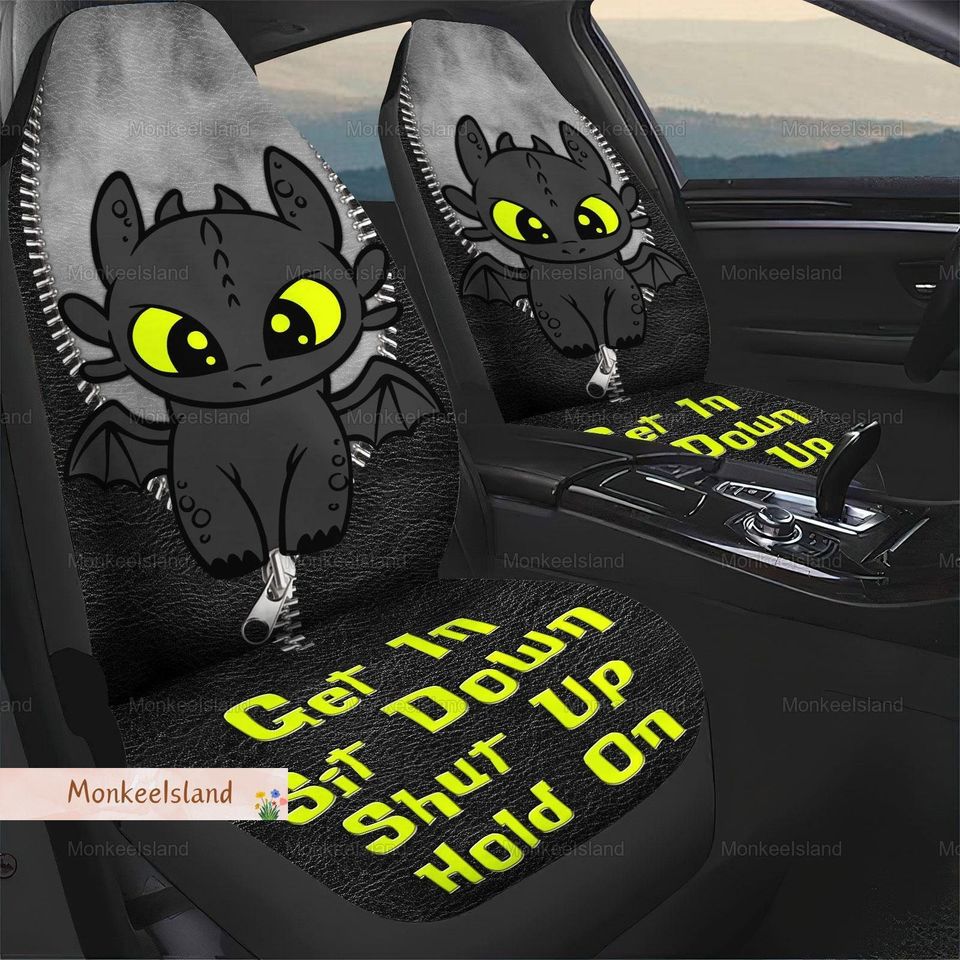 Toothless Car Seat Cover, Disney Toothless Seat Covers,  How To Train Your Dragon Auto Seat Covers