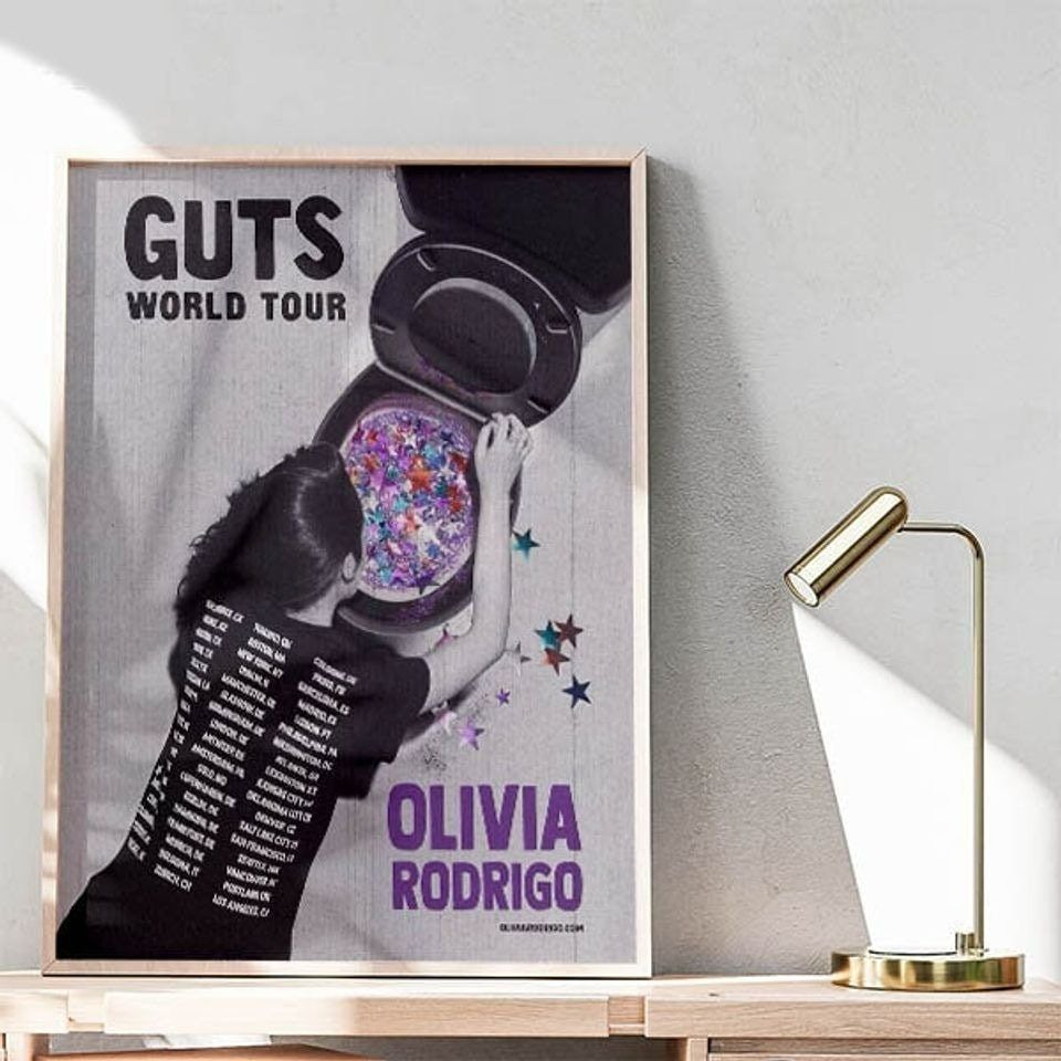 Olivia Rodrigo Guts World 2024 Tour Poster