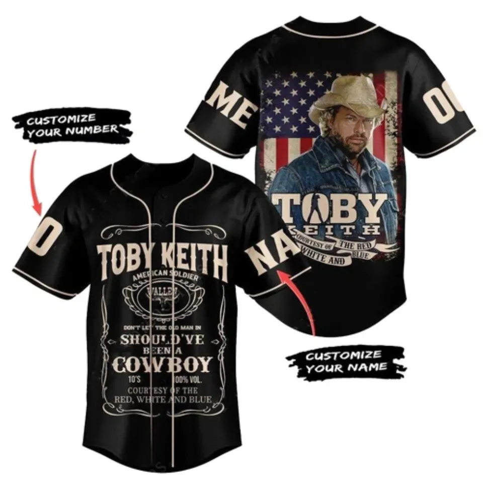 Personalized Name Number Toby Keith Baseball Jersey Shirt For Men Women
