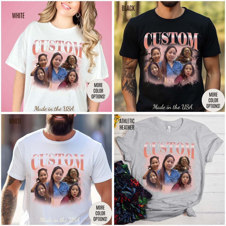 Custom Your Own Bootleg Tee, Retro Custom Bootleg Rap Tee, Custom Your Photo