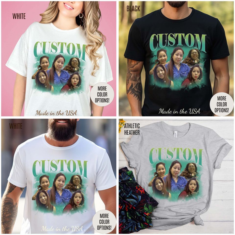 Custom Your Own Bootleg Tee, Retro Custom Bootleg Rap Tee, Custom Your Photo