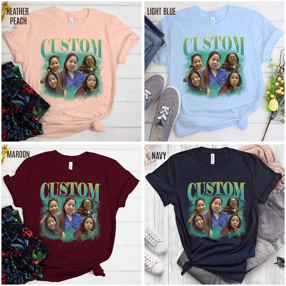 Custom Your Own Bootleg Tee, Retro Custom Bootleg Rap Tee, Custom Your Photo