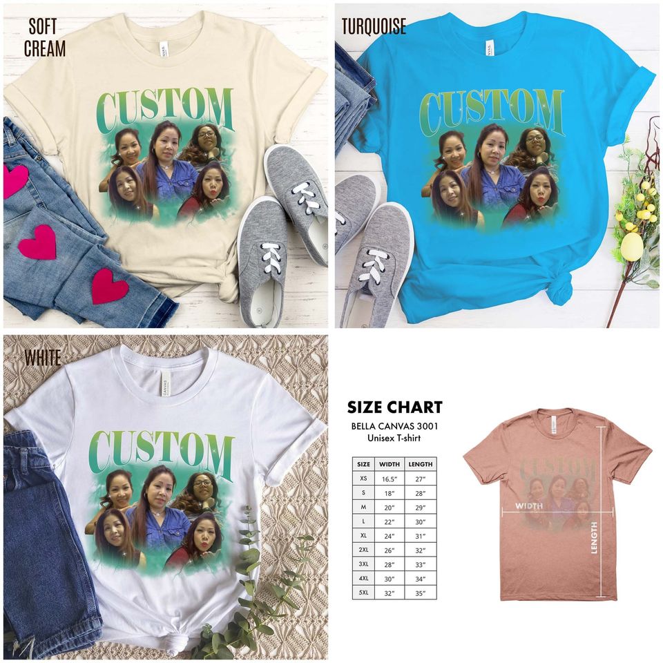 Custom Your Own Bootleg Tee, Retro Custom Bootleg Rap Tee, Custom Your Photo