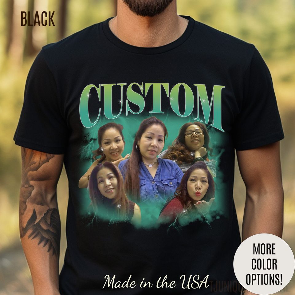Custom Your Own Bootleg Tee, Retro Custom Bootleg Rap Tee, Custom Your Photo