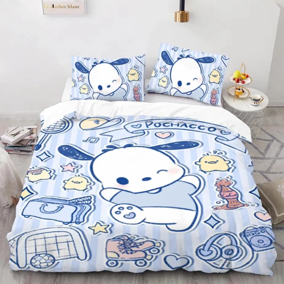 Sanrio hellokitty Duvet Cover Pillowcase Hello Kitty Kuromi Bedding Pillow Case