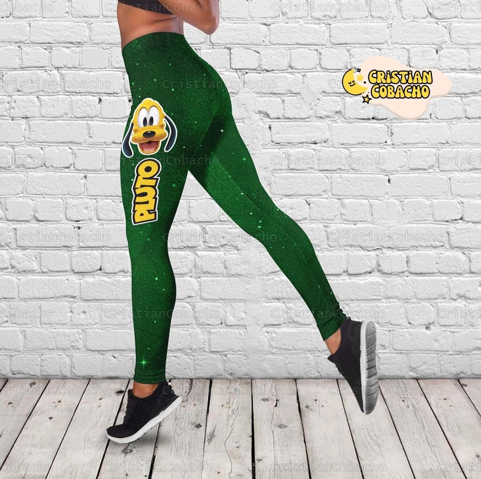 Pluto Leggings And Hollow Tank Top, Disney Pluto Tank Top For Women