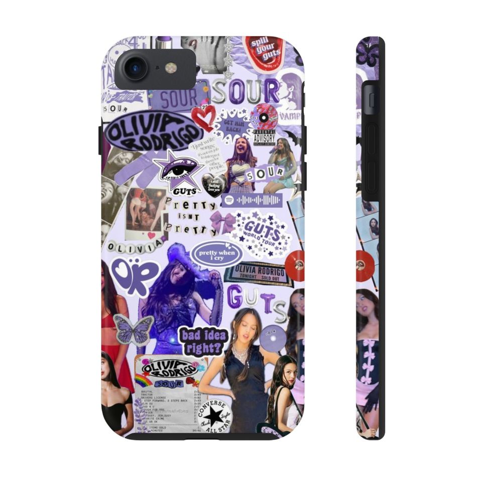 Olivia Rodrigo Purple Collage Phone Case Vintage Aesthetic iPhone