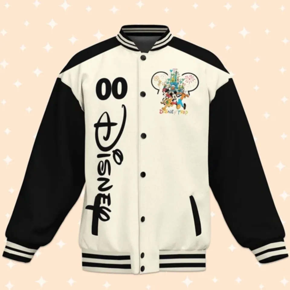 Custom Disney Trip Fun Baseball Jacket, Adult Varsity Jacket, Personalized Disney