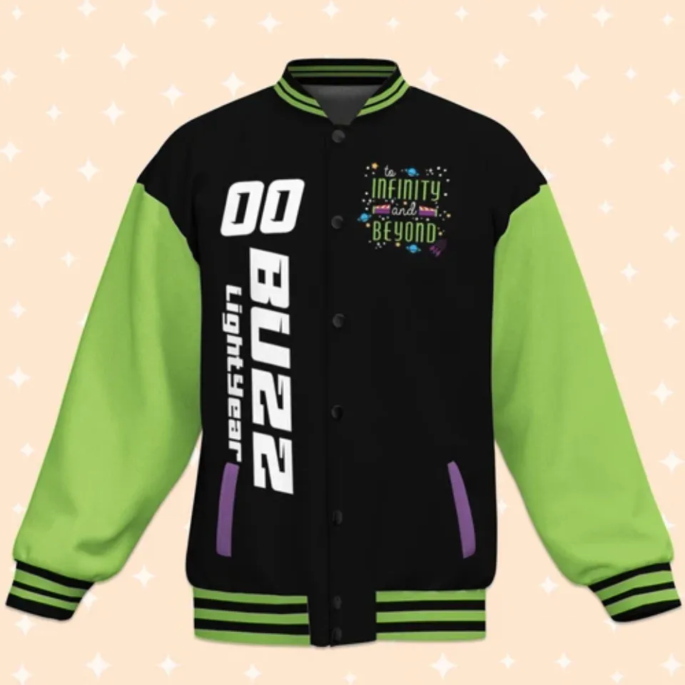 Custom Toy Story Buzz Lightyear Ranger Baseball Jacket, Adult Varsity Jacket