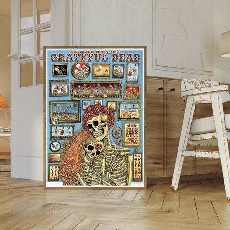 Grateful Dead Celebrating 50 Anniversary Fare Thee Well Poster