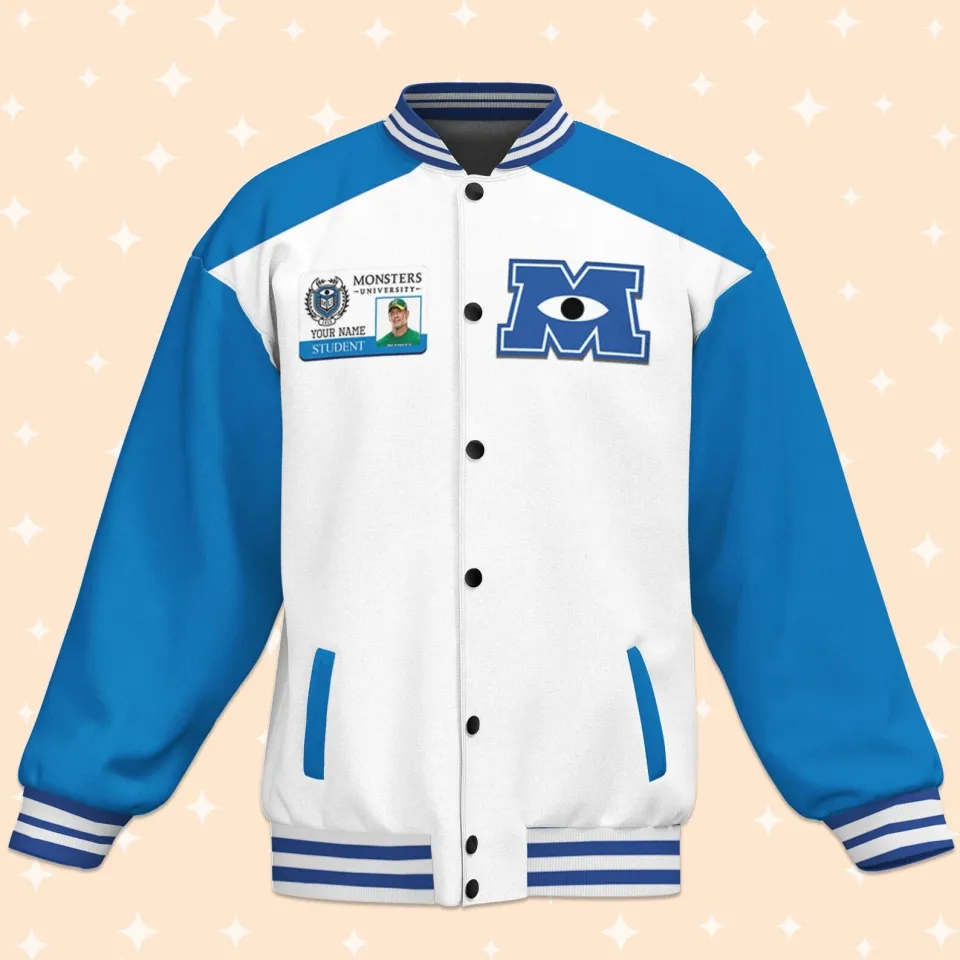 Custom Monster University Nametag Baseball Jacket, Baseball Outfit, Personalized