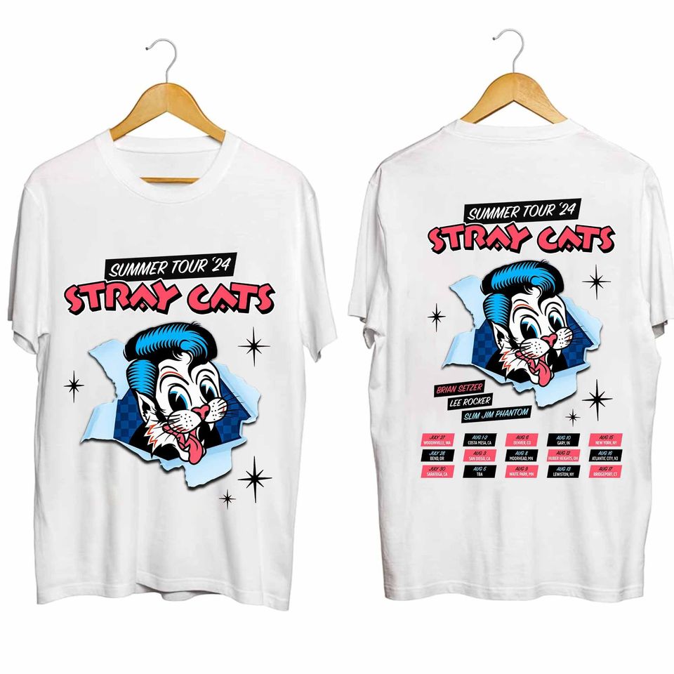 Stray Cats Summer Tour 2024 Double Sided Shirt