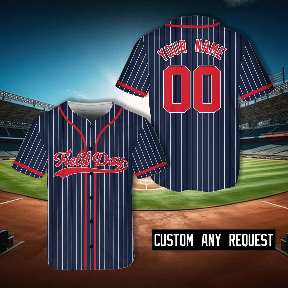 Custom Field Day Trip Baseball Jersey Personalized Field Day Let The Game Begin Jersey