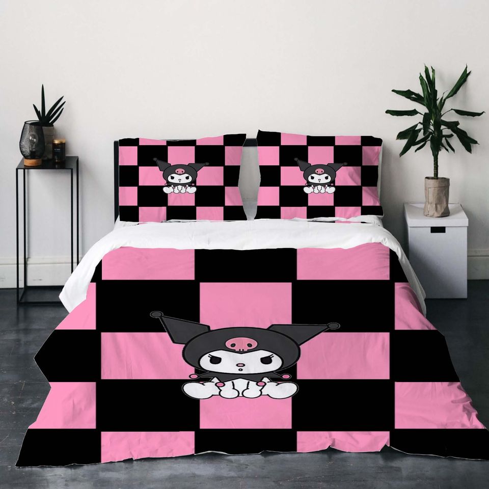 Christmas My Melody Kuromi Bedding Set, Home Decor