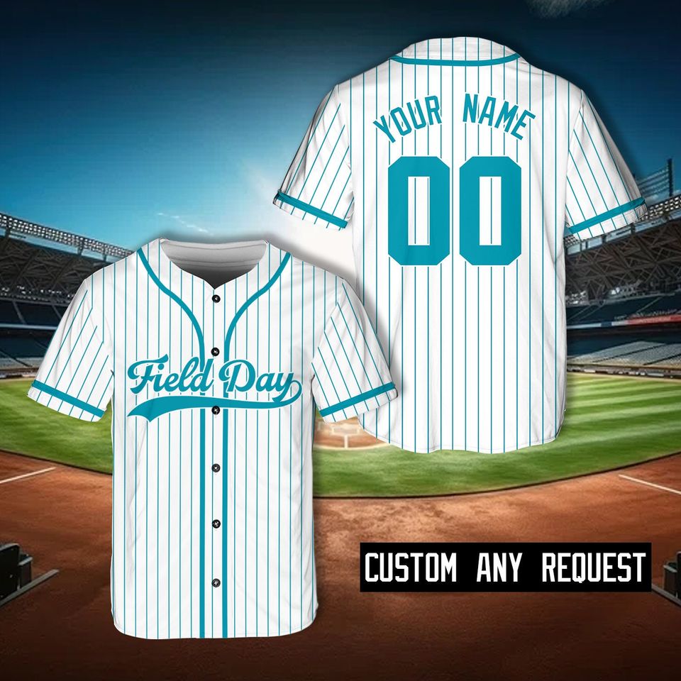 Custom Field Day Trip Baseball Jersey Personalized Field Day Let The Game Begin Jersey