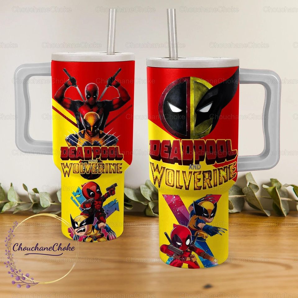 Deadpool Wolverine 40oz Tumbler, Deadpool Wolverine Tumbler