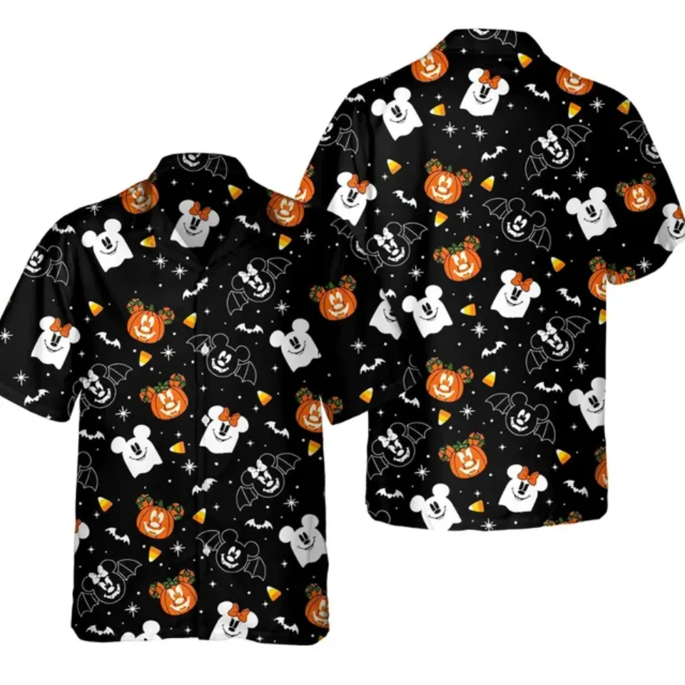 2024 New Disney Halloween Hawaiian Shirt  Mickey Vacation Family Hawaiian Shirt