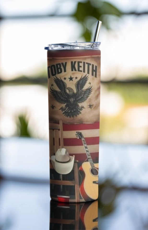 Toby Keith Tumbler with Lid and Straw