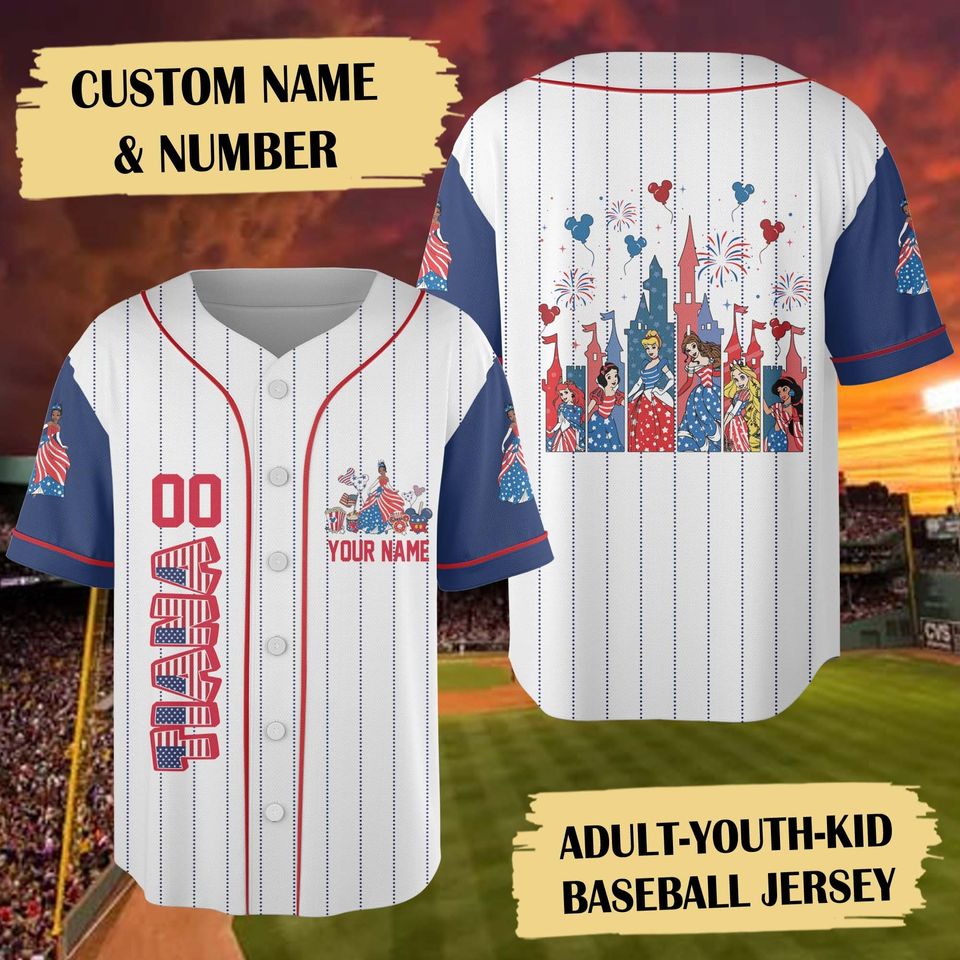 Personalized Frog Princess 4th July Sport Jersey, Custom Princess With The Frog