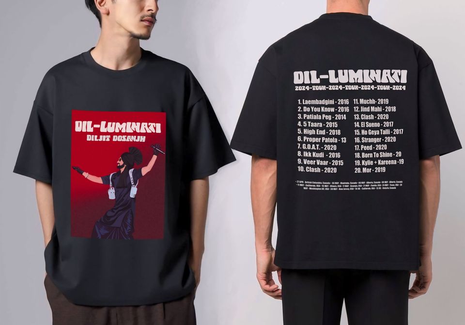 Diljit Dosanjh | Dilluminati Tour T-Shirt | 2024 Diljit Concert