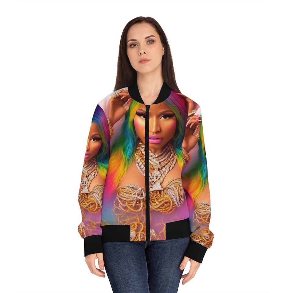 Nicki Minaj Women's light weight Bomber Jacket (AOP)