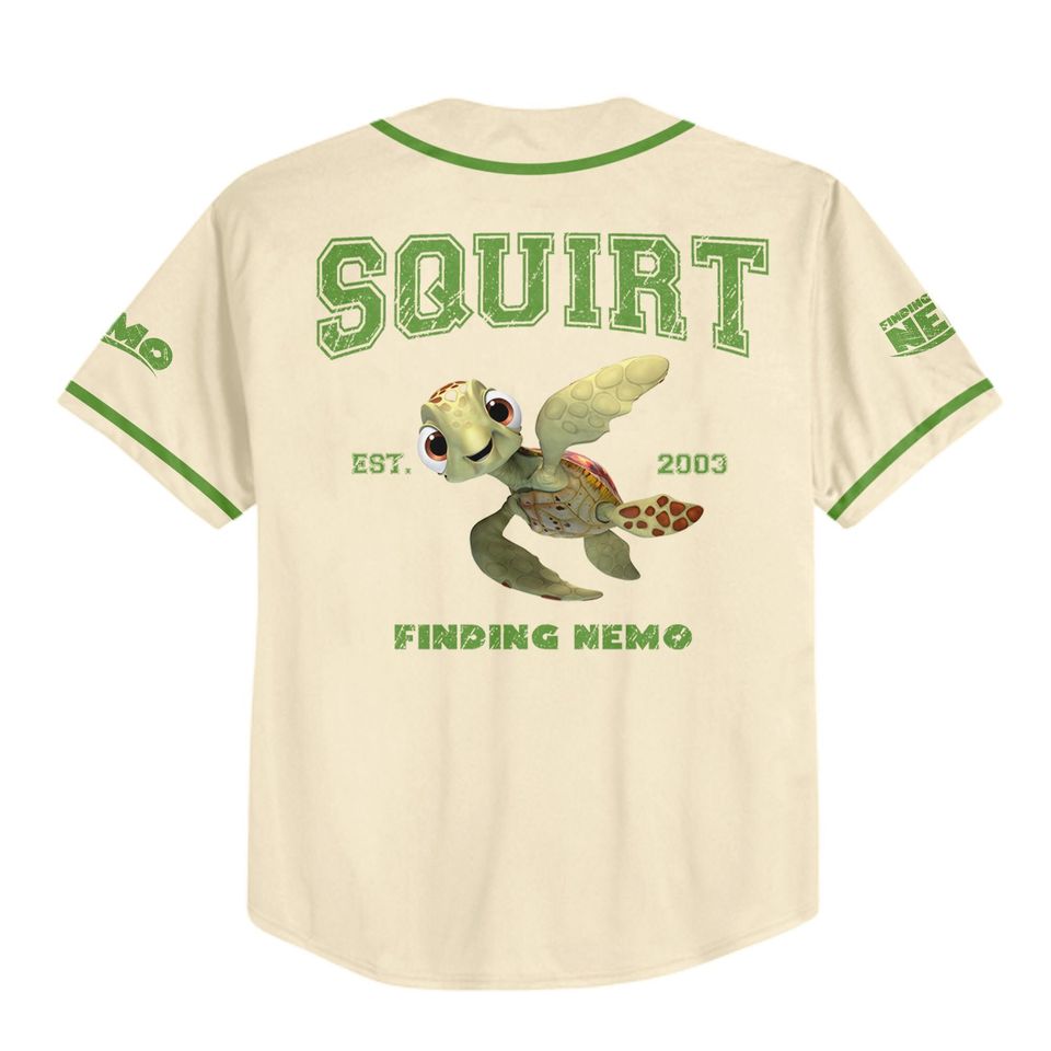 Personalized Disney Finding Nemo Vintage Squirt, Disney Baseball Jersey Sports