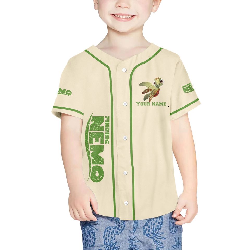 Personalized Disney Finding Nemo Vintage Squirt, Disney Baseball Jersey Sports