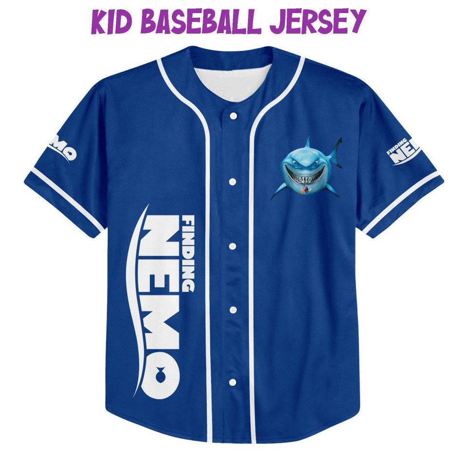 Personalized Disney Finding Nemo Dory And Bruce, Disney Baseball Jersey Sports