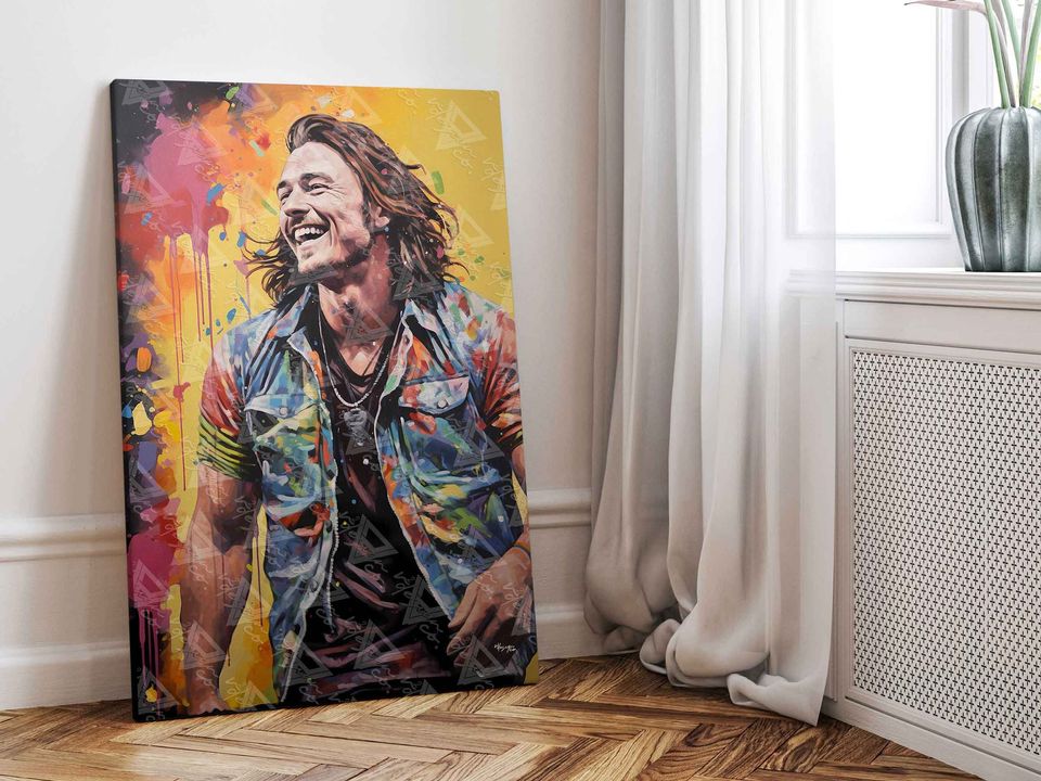 Country Icon Wallen Western's Vibrant Abstract Portrait Wall Dcor