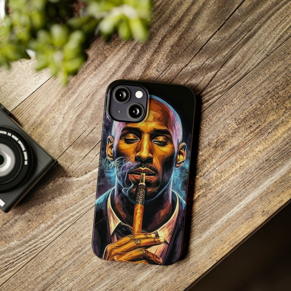 Kobe Bryant Iphone Case - Kobe Bryant Smoking a Cigar Iphone Case