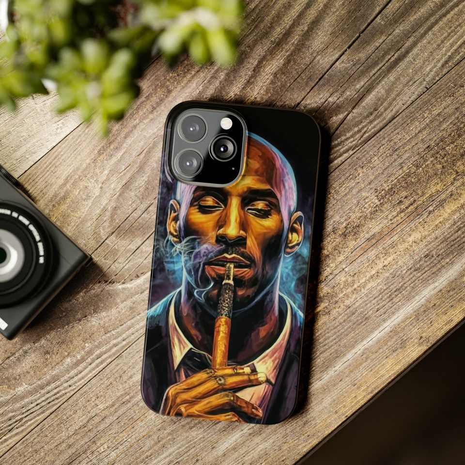 Kobe Bryant Iphone Case - Kobe Bryant Smoking a Cigar Iphone Case