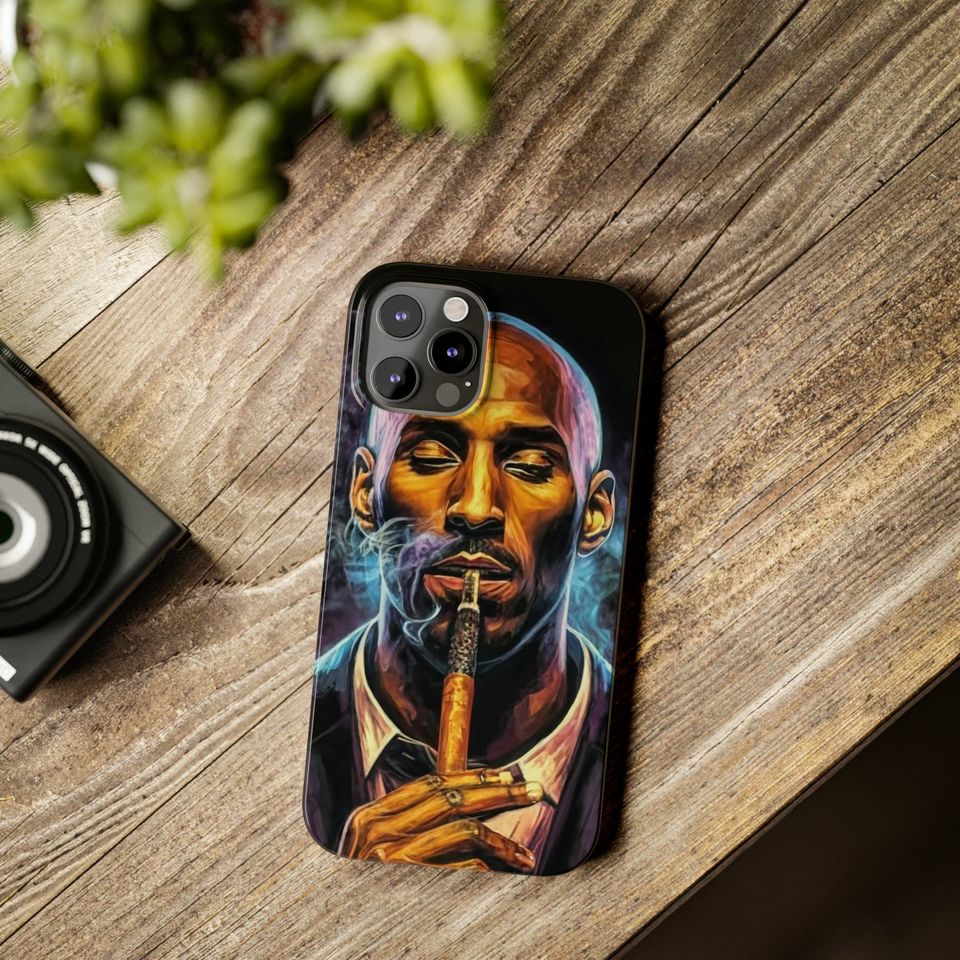 Kobe Bryant Iphone Case - Kobe Bryant Smoking a Cigar Iphone Case