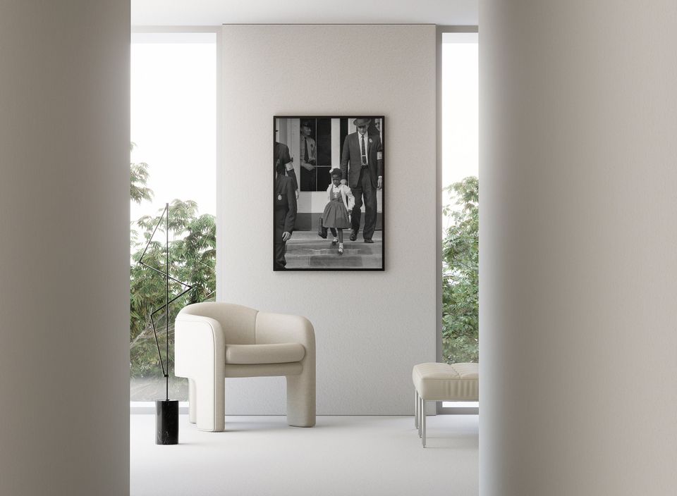 Young Black Girl Protest Wall Art, Ruby Bridges Print