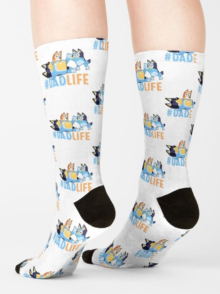 Vintage Cartoon Movie BlueyDad Socks
