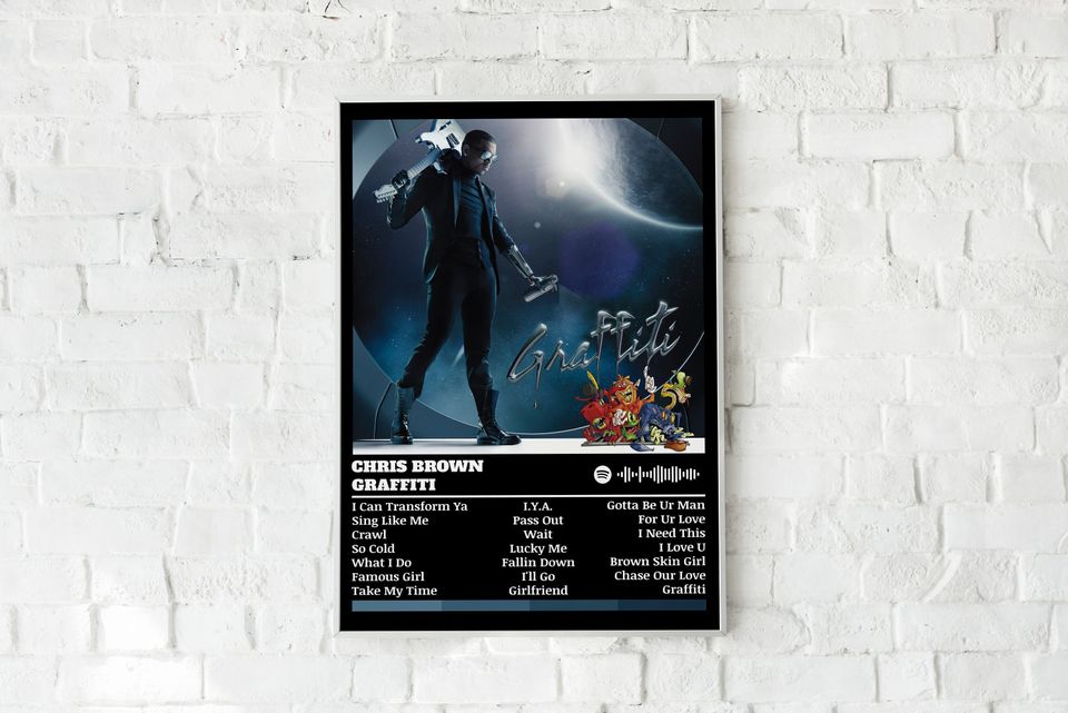 Chris Brown Poster Print | Graffiti Poster | Music Poster
