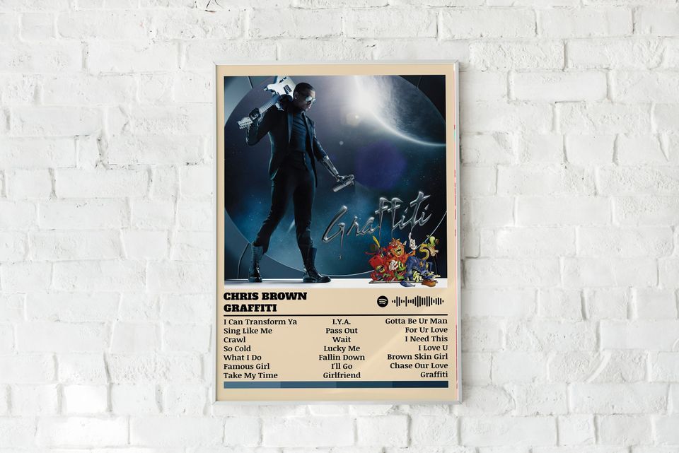 Chris Brown Poster Print | Graffiti Poster | Music Poster