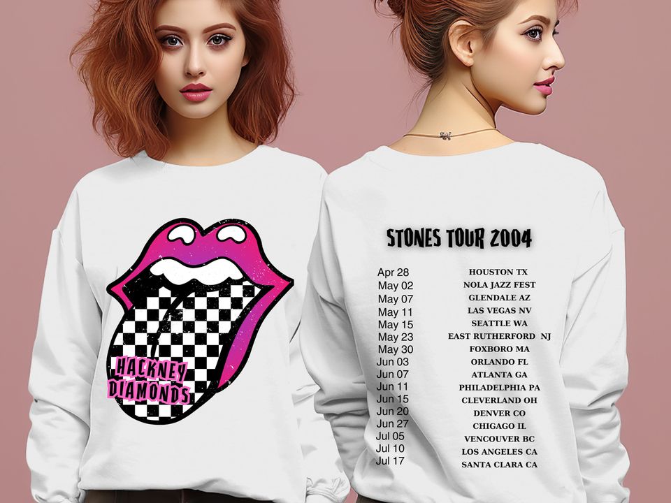 Rolling Stones Sweatshirt,Graphic Tee, Distressed Band Shirt
