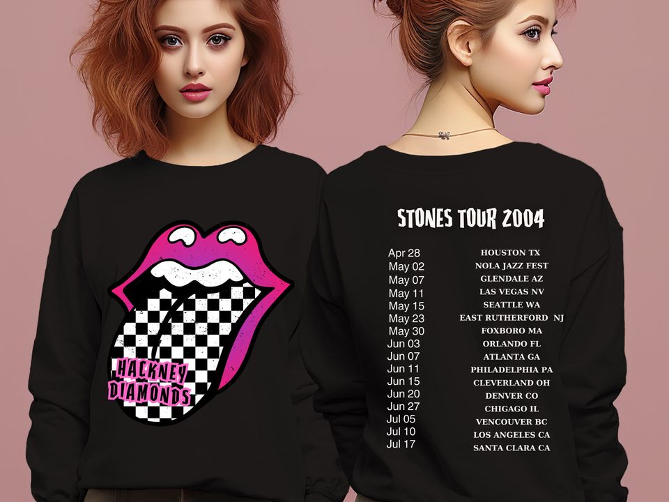Rolling Stones Sweatshirt,Graphic Tee, Distressed Band Shirt